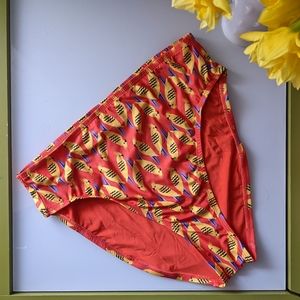 NWOT Modcloth - The Franky Vibrant Parrot High Waist Swim Bottoms